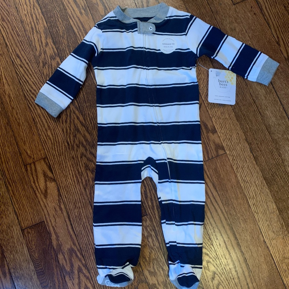 Burt's Bees Baby Striped Sleeper